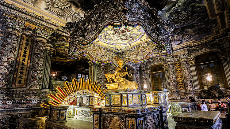 Inside Khai Dinh tomb-Hue
