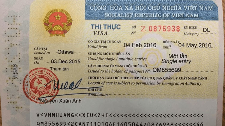 Vietnam visa for Canadian