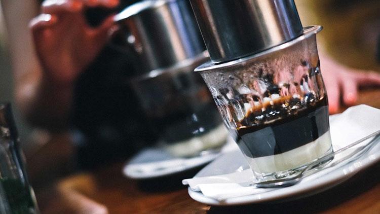 Vietnamese ice coffee with condensed milk