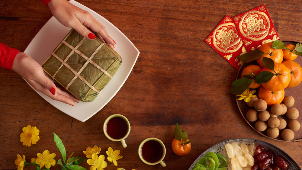 Chung cake - a traiditional dedicacy of Vietnamese Lunar New Year