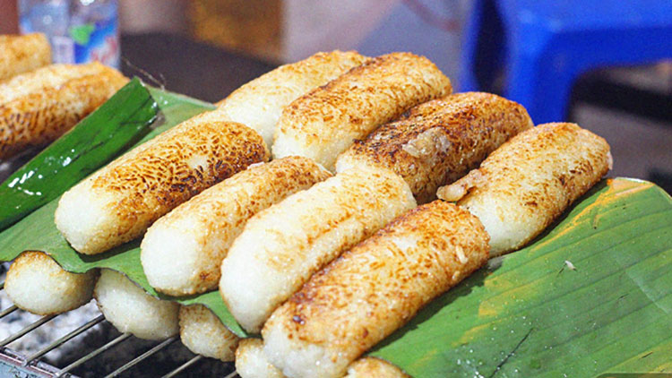 Grilled banana sticky rice