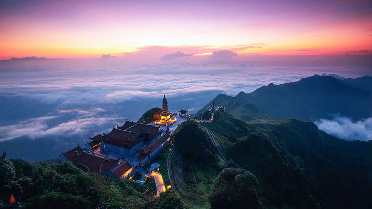 Fansipan among the Hoang Lien Son range