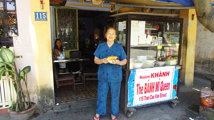 The owner of Banh Mi Queen Madam Khanh