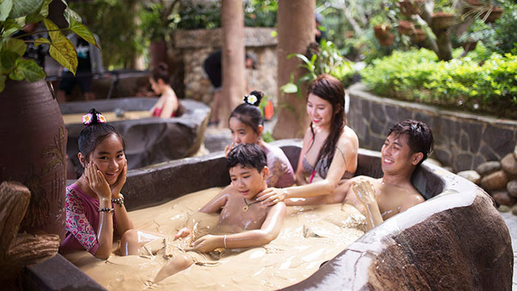 Mud bath at Thap Ba Hot Springs