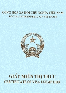Detached Vietnam Visa Exemption Certificate